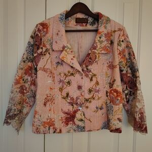 Renato Nucci Floral Brocade Pink Jacket
